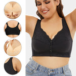 Super Plus Size Bra Big Cup Front Buckle Lace Fashion Underwear